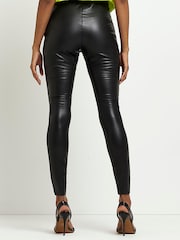 River Island Black Stretch Zip Skinny Trousers - Image 2 of 3