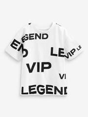 White VIP Legend Short Sleeves Slogan T-Shirt (3mths-7yrs) - Image 1 of 2