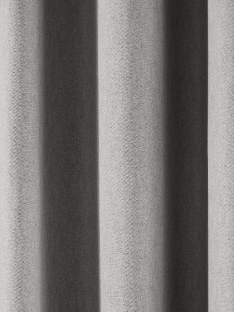 Fusion Sorbonne 100% Cotton Pair of Eyelet Room Darkening Curtains - Image 3 of 3