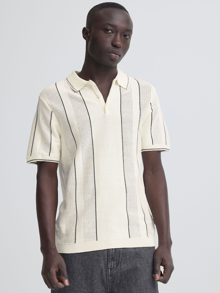 Blend White Aven Short Sleeve Polo Shirt - Image 1 of 4