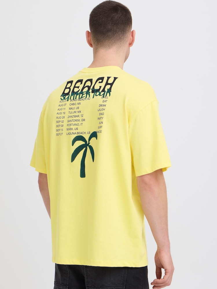 Blend Yellow Kornel Printed Crew Neck T-Shirt - Image 2 of 5