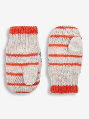JoJo Maman Bébé Grey Fox Fairisle Pattern Mittens - Image 2 of 3