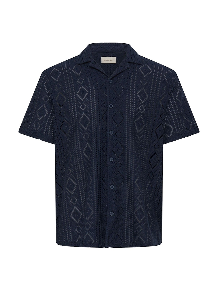 Blend Blue Akon Open Knit Shirt - Image 4 of 4 Blend Blue Akon Open Knit Shirt - Image 4 of 4