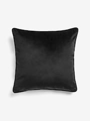 Black 43 x 43cm Matte Velvet Cushion - Image 6 of 6