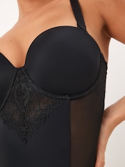 Black DD+ Firm Tummy Control Lightly Padded Lace Slip - Image 6 of 8