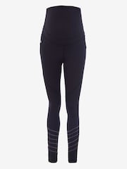 JoJo Maman Bébé Black Mesh Panel Performance Maternity Workout Leggings - Image 4 of 5