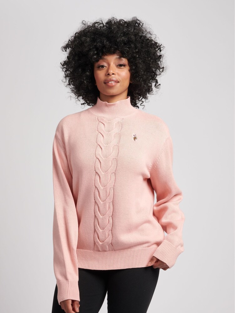 U.S. Polo Assn. Womens Chunky Cable Knit Jumper - Image 1 of 1