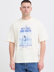 Blend Cream Kyros Printed Crew Neck T-Shirt - Image 1 of 5