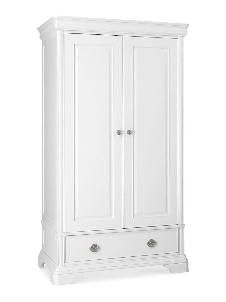 Bentley Designs White Chantilly Double, 1 Drawer Wardrobe - Image 2 of 4