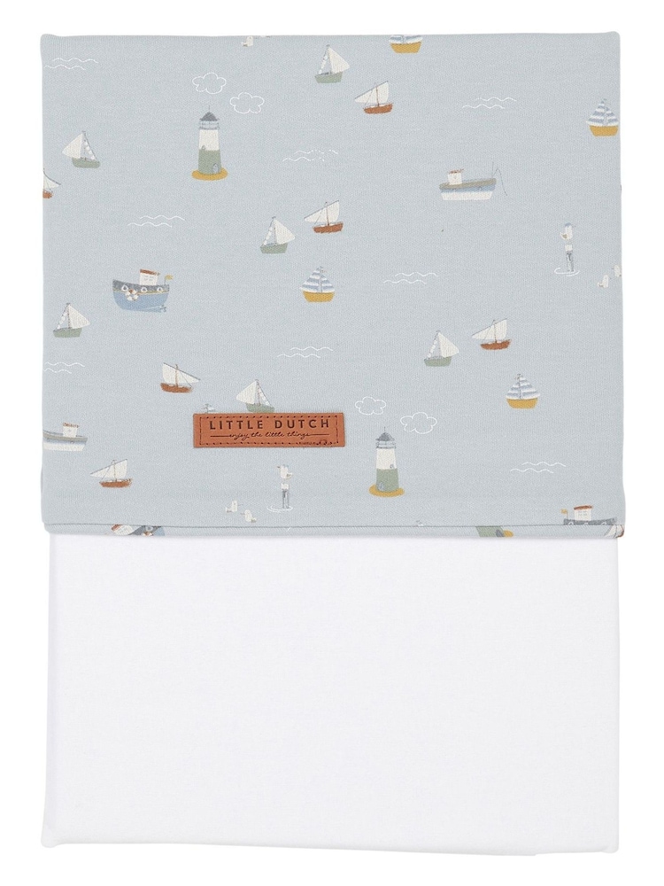 Little Dutch Blue Fitted Sailors Bay Bassinet Sheet - Image 1 of 1