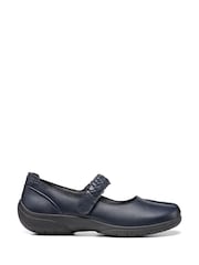 Hotter Navy Extra Wide Fit Shake II Touch Fastening Leather Shoes - Image 1 of 4