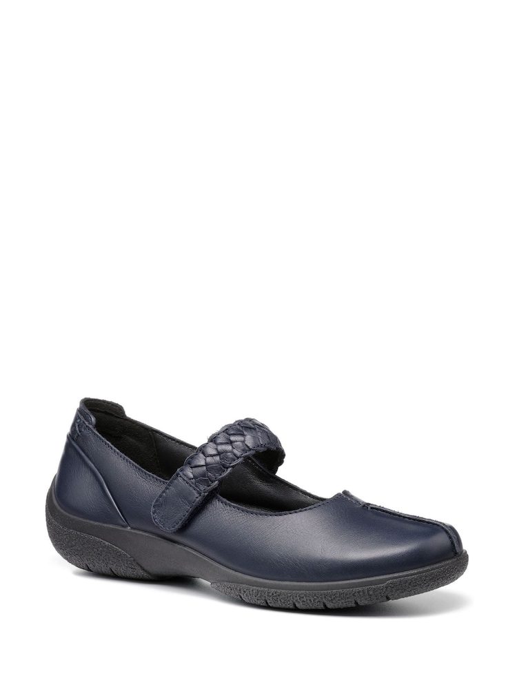 Hotter Navy Extra Wide Fit Shake II Touch Fastening Leather Shoes - Image 2 of 4