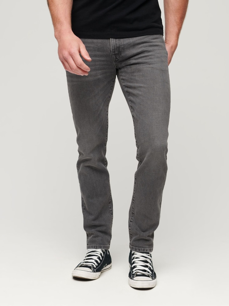 Superdry Grey Organic Cotton Slim Jeans - Image 1 of 3