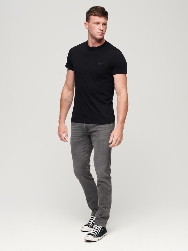 Superdry Grey Organic Cotton Slim Jeans - Image 3 of 3