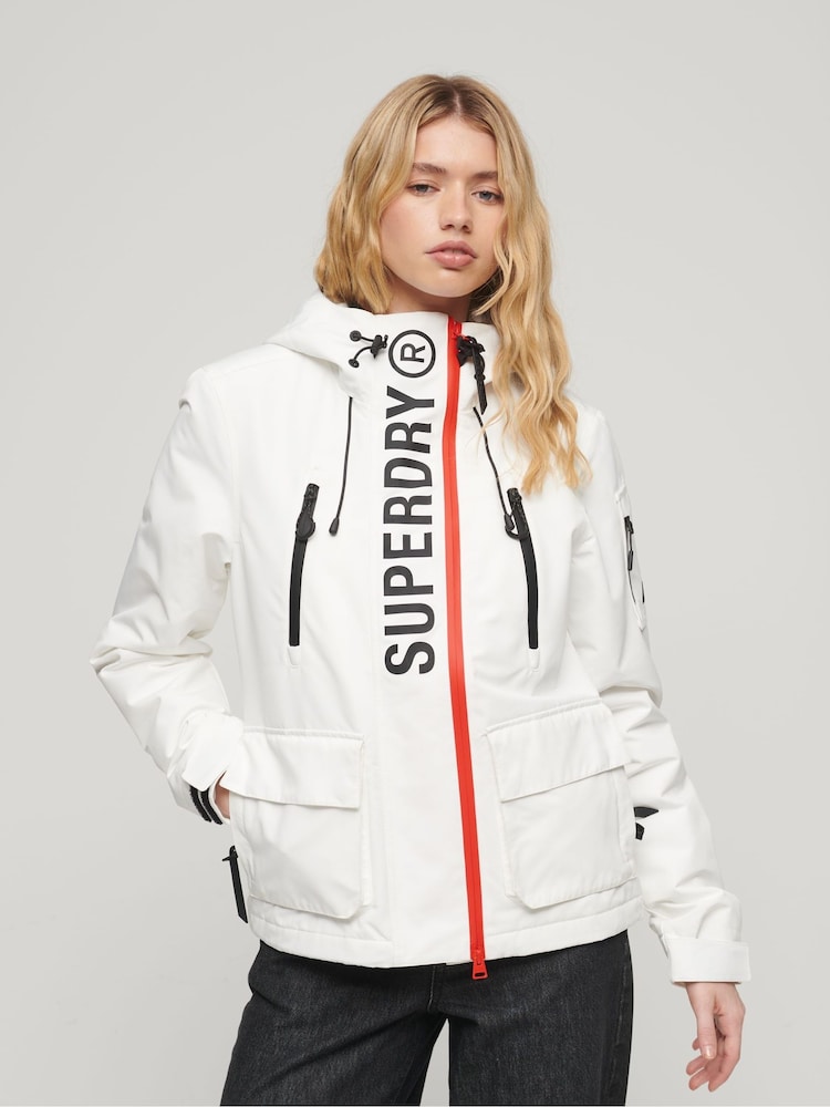 Superdry White Ultimate SD Windcheater Jacket - Image 1 of 9