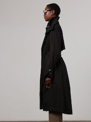 Religion Black Lightweight Waterfall Cotton Charisma Trench Coat - Image 7 of 9