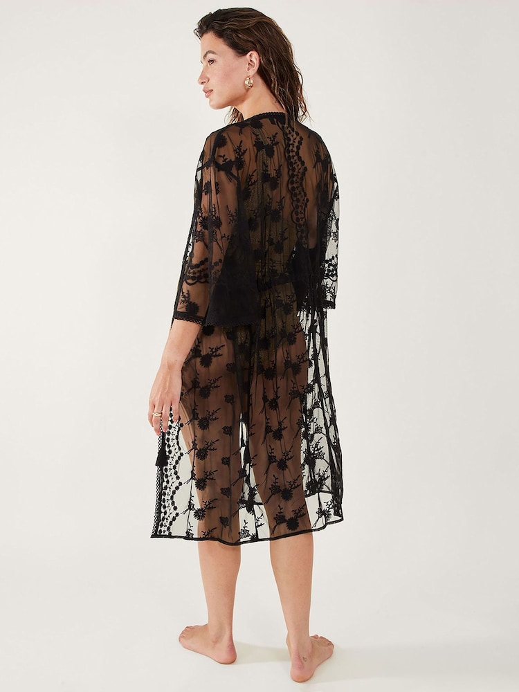 Accessorize Black Lace Cover-Up - Image 2 of 4 Accessorize Black Lace Cover-Up - Image 2 of 4