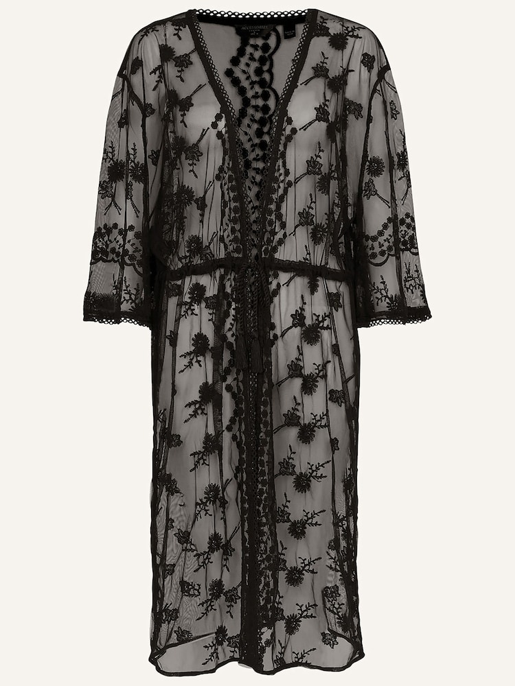 Accessorize Black Lace Cover-Up - Image 4 of 4 Accessorize Black Lace Cover-Up - Image 4 of 4