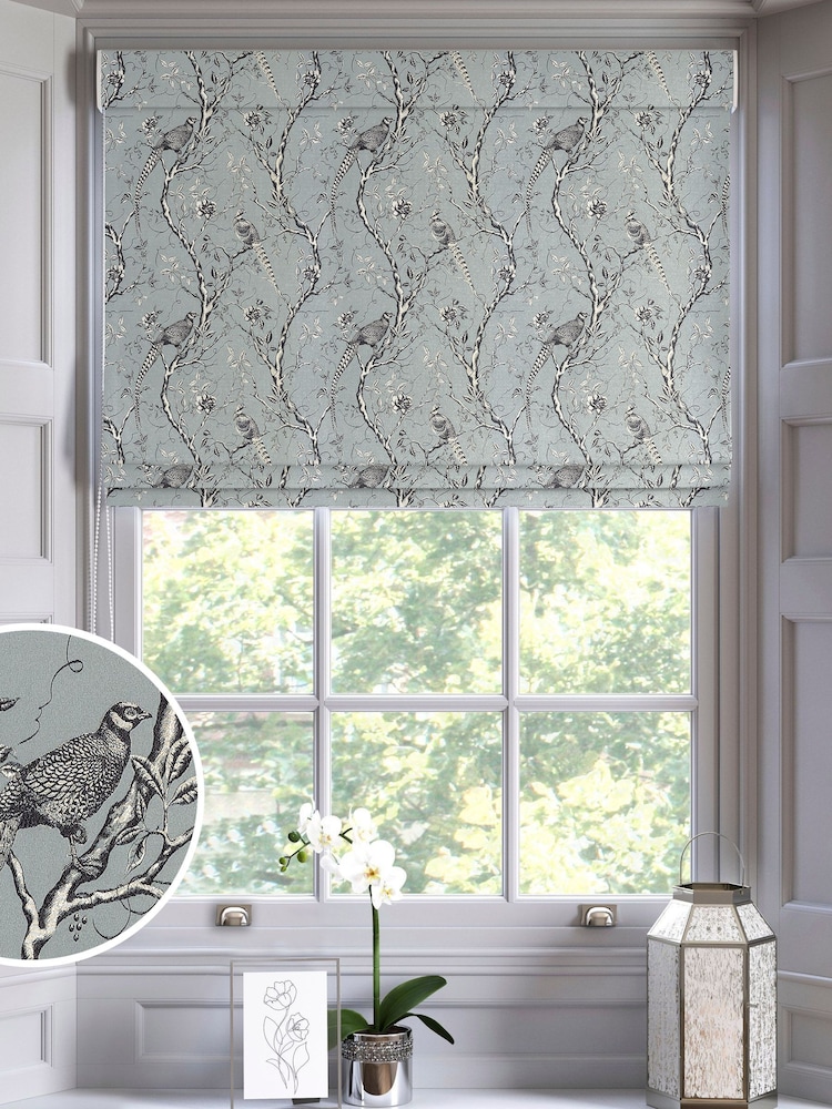 Teal Blue Carren Made To Measure Roman Blind - Image 1 of 6