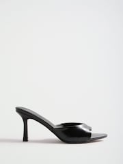 Friends Like These Black Mid Stiletto Heeled Mule Sandals - Image 4 of 7