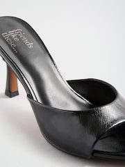 Friends Like These Black Mid Stiletto Heeled Mule Sandals - Image 7 of 7