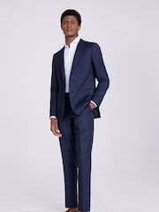 MOSS x Zenga Blue Tailored Fit Naples Jacket - Image 1 of 4