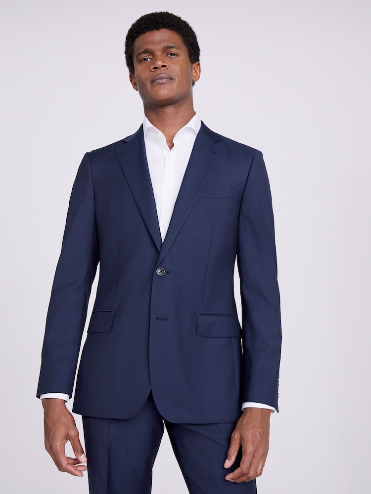 MOSS x Zenga Blue Tailored Fit Naples Jacket - Image 4 of 4
