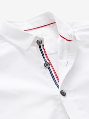 White Short Sleeve Trimmed Oxford Shirt (3mths-7yrs) - Image 5 of 6
