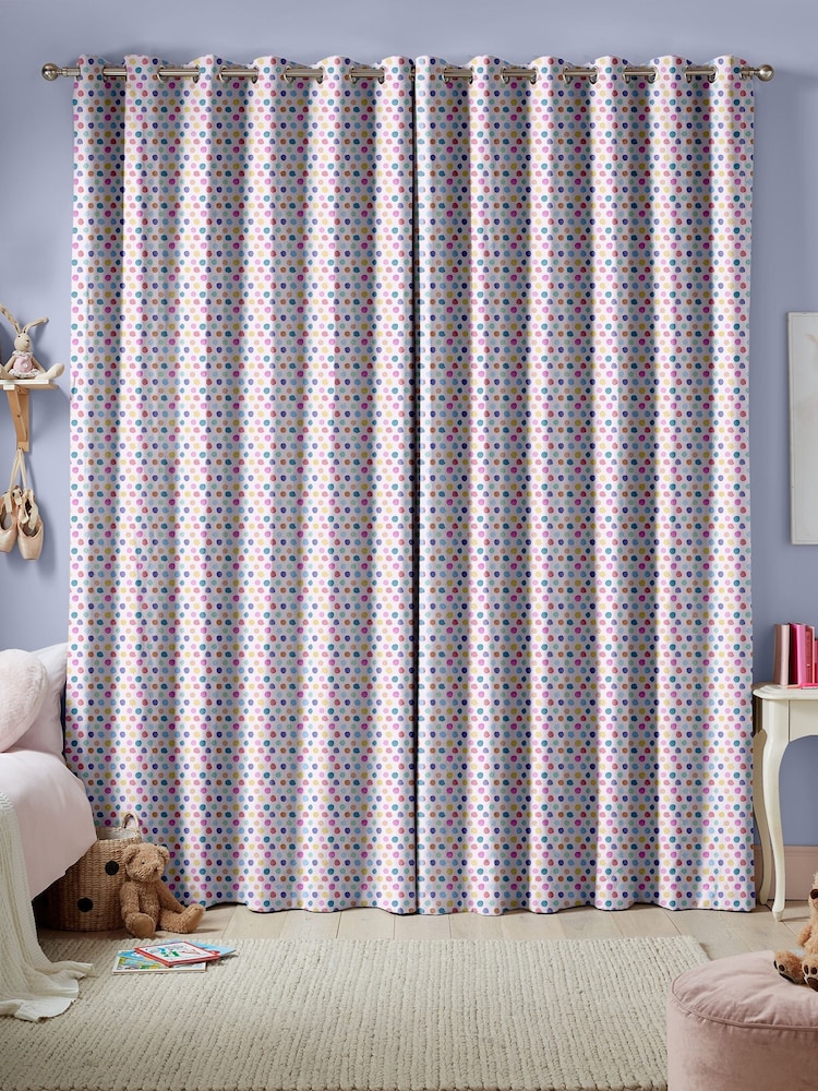 Voyage Blossom Dotty Made To Measure Curtains - Image 2 of 9