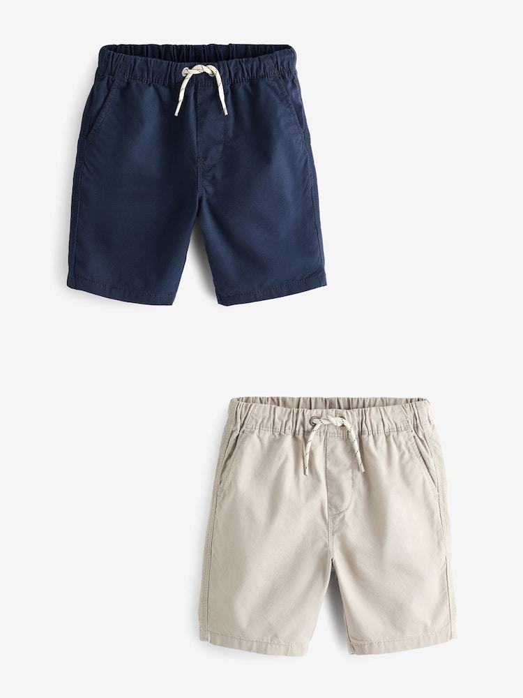 Azul marino/crema piedra - Pantalones cortos sin cierres (3-16 años) - Imagen 1 de 4 Azul marino/crema piedra - Pantalones cortos sin cierres (3-16 años) - Imagen 1 de 4