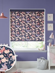Cath Kidston Navy Blue Kids Unicorn Made To Measure Roller Blinds - Image 1 of 6
