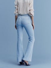 Bleach Wash Stretch Flare Jeans - Image 4 of 6