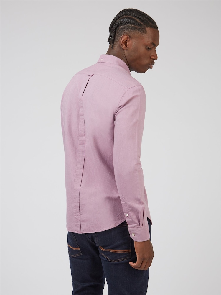 Ben Sherman Purple Signature Cotton Oxford Shirt - Image 2 of 6
