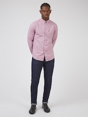 Ben Sherman Purple Signature Cotton Oxford Shirt - Image 3 of 6