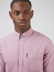 Ben Sherman Purple Signature Cotton Oxford Shirt - Image 4 of 6