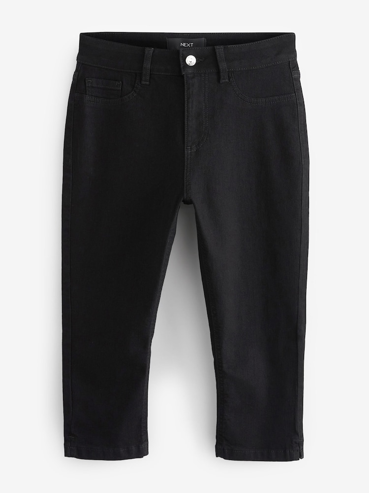 Black Pedal Pusher Cropped Jeans - Image 4 of 4