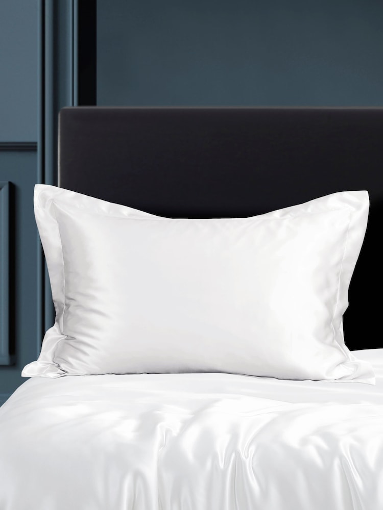 White 100% Silk Pillowcase - Image 1 of 3