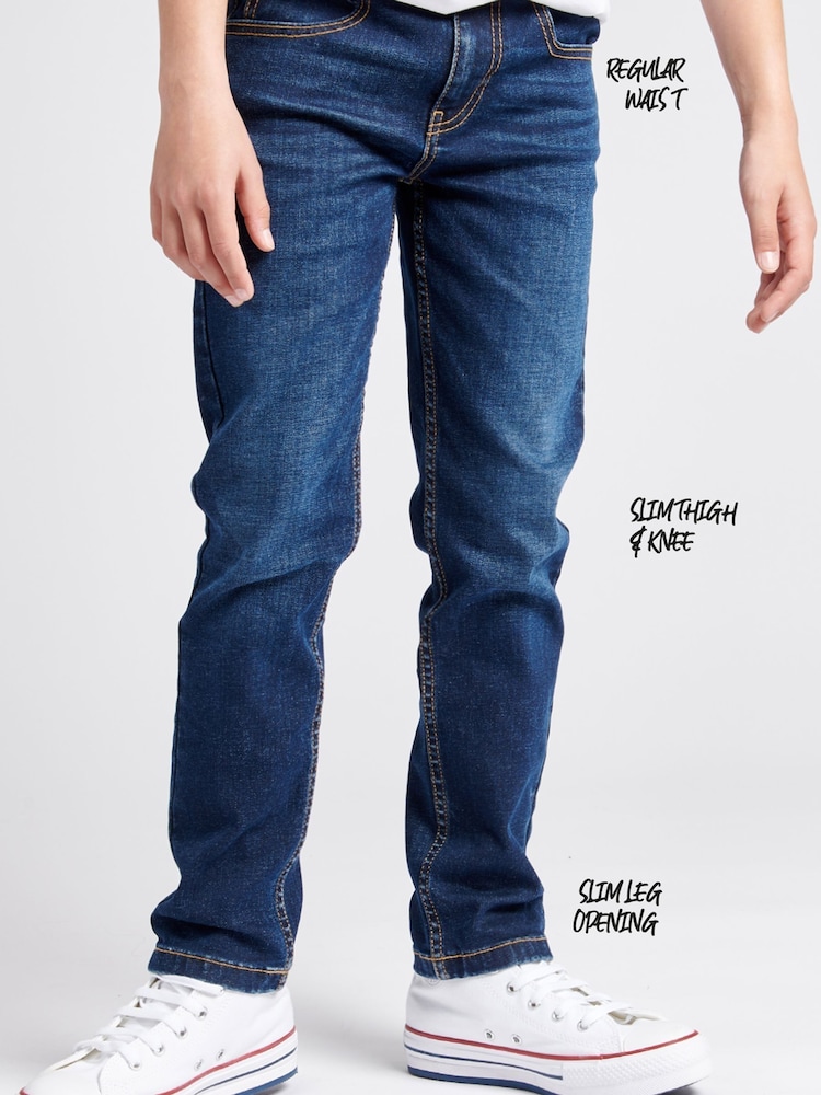 Lee Dark Blue Luke Slim Fit Jeans - Image 4 of 8