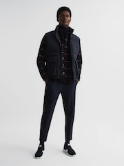 Reiss Navy Westbrook Funnel Neck Puffer Gilet - Image 3 of 7