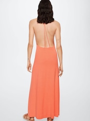 Mango Orange Knitted Dress With Openings - Image 2 of 6