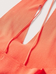 Mango Orange Knitted Dress With Openings - Image 6 of 6