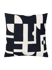 furn. Monochrome Manhattan Geometric Printed Cushion - Image 1 of 3