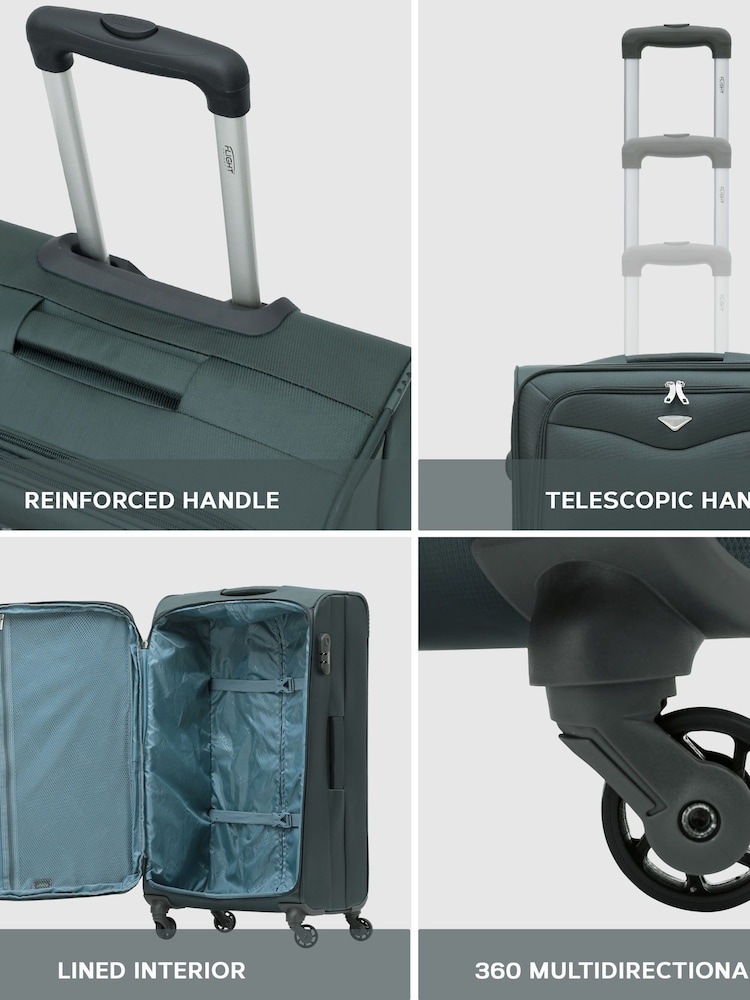Flight Knight Medium Softcase Lightweight Check-In Suitcase With 4 Wheels - Image 2 of 6