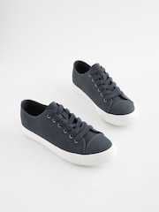 Navy Blue Standard Fit Forever Comfort® Patent Baseball Trainers - Image 1 of 7