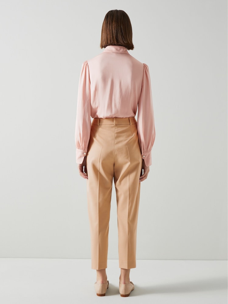 LK Bennett Camel Natural Mariner Cigarette Trousers - Image 2 of 4