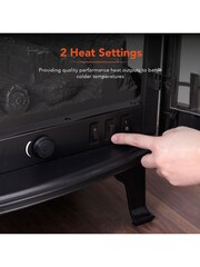 Warmlite Black 1.8KW Double Door Stove Heater - Image 3 of 8