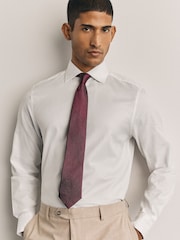 Burgundy Red Signature Silk Tie - Image 2 of 6