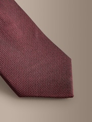 Burgundy Red Signature Silk Tie - Image 5 of 6