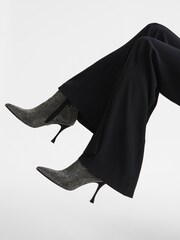 Reiss Black Clement Crystal Point Ankle Boots - Image 4 of 8