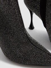 Reiss Black Clement Crystal Point Ankle Boots - Image 7 of 8